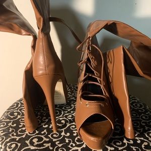 Thigh high heel boots
